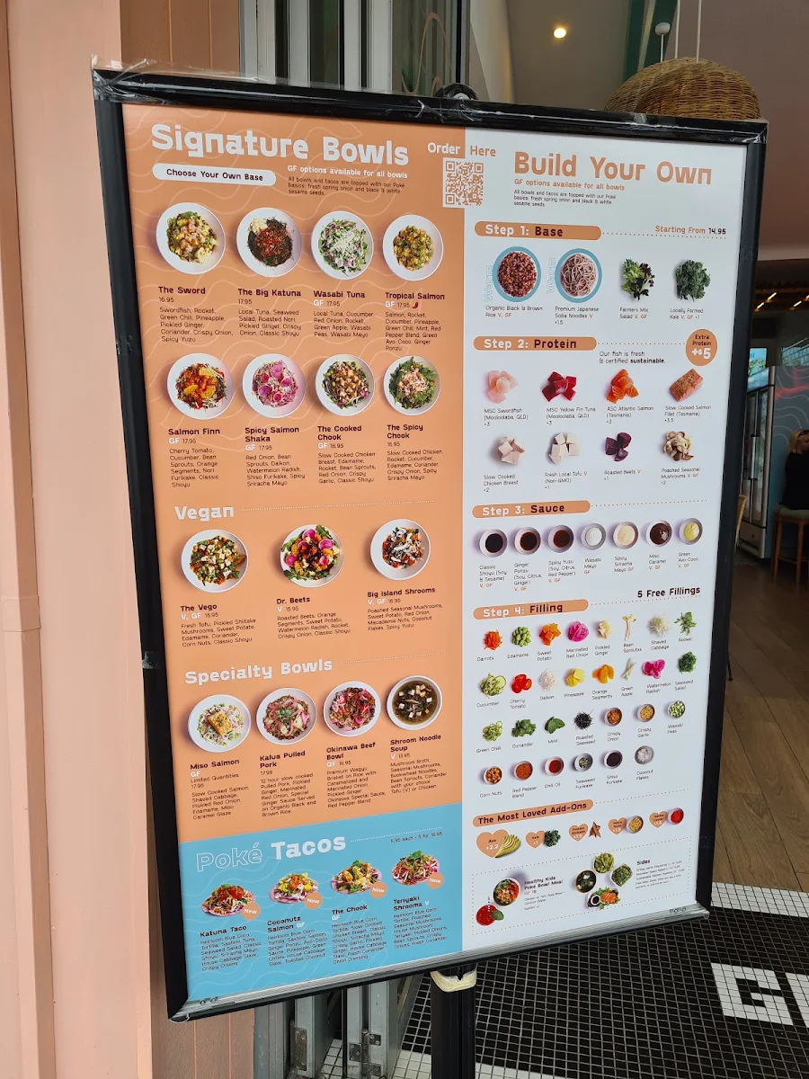Menu, Finn Poke Burleigh Heads