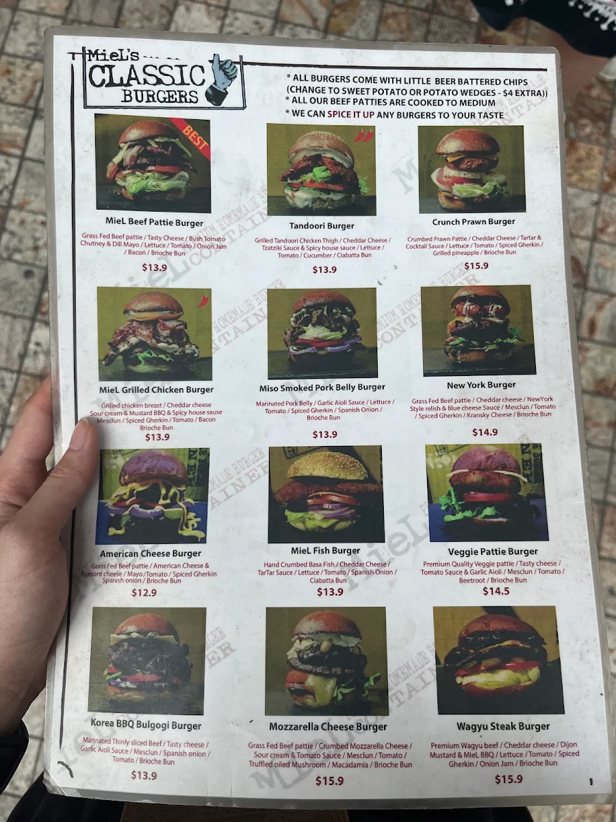 Menu, Miel Container