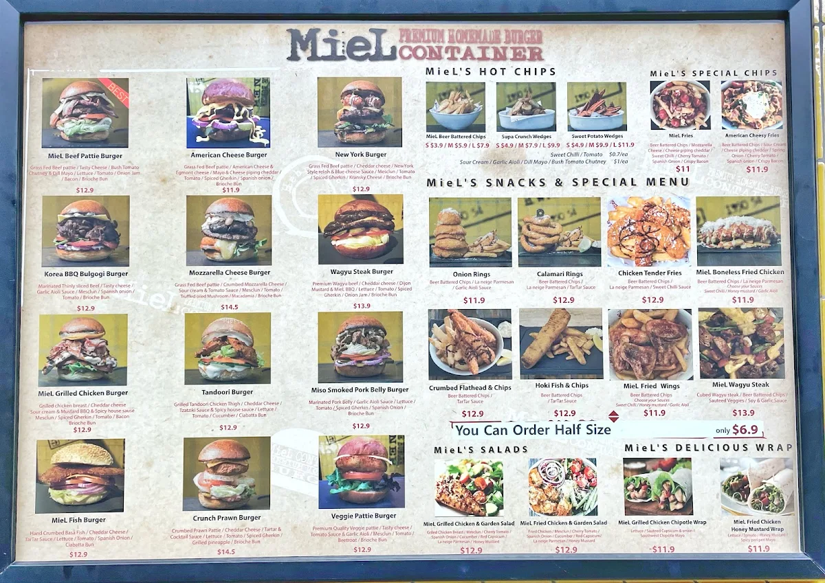 Menu, Miel Container