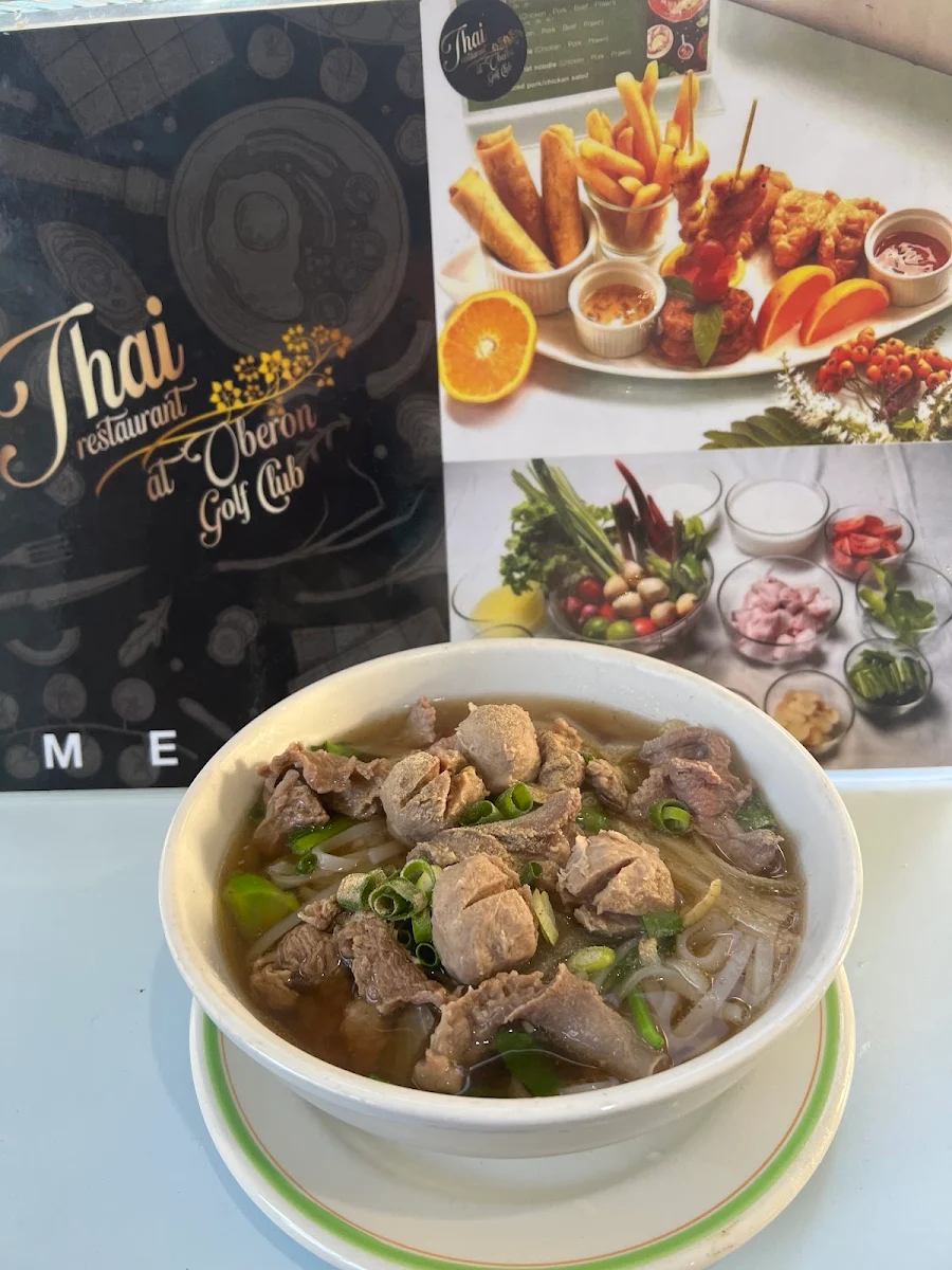 Menu, Thai Restaurant at Oberon Golf Club