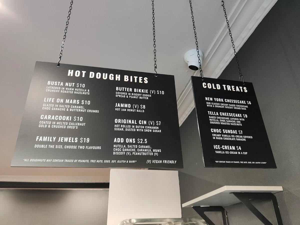Menu, Levain Doughnuts