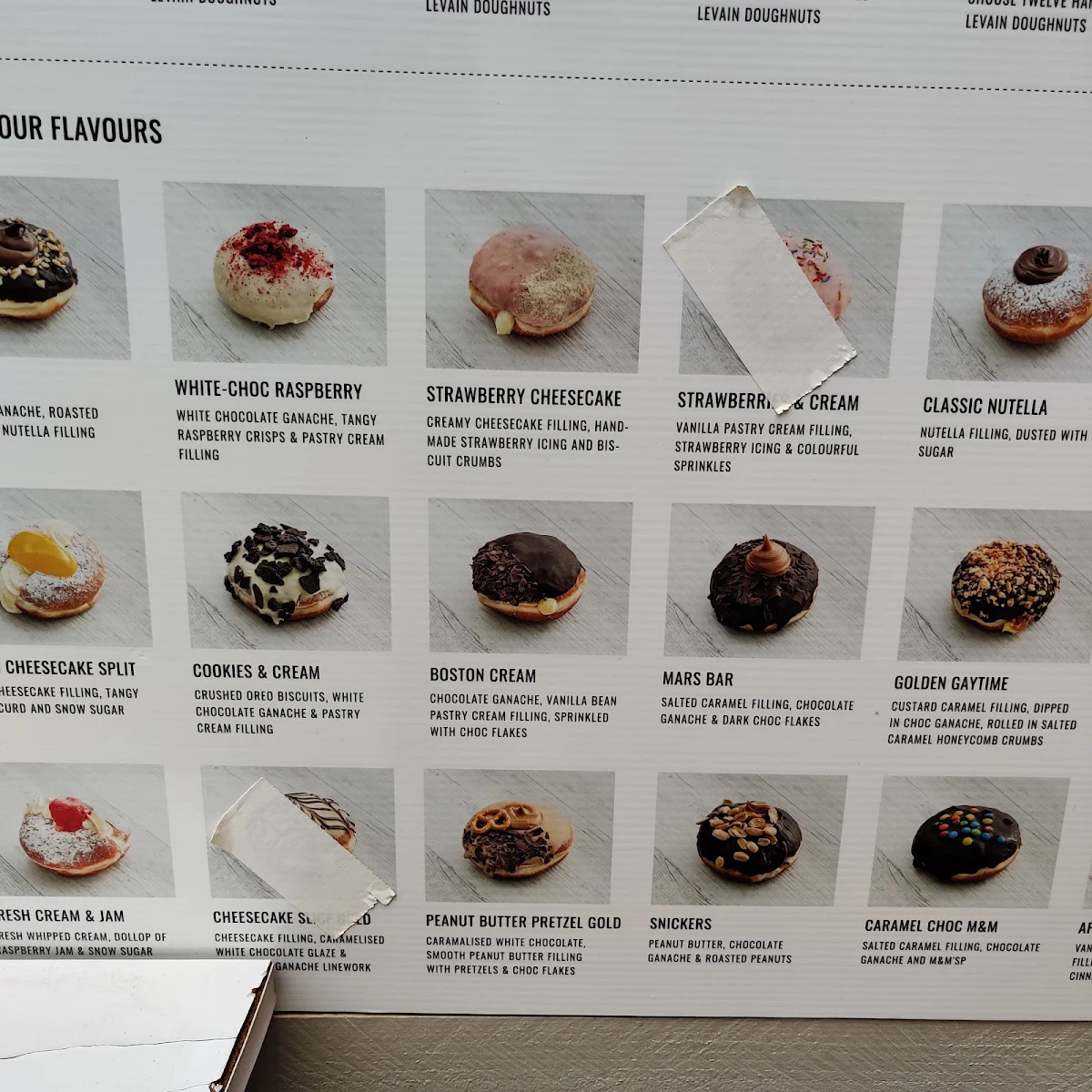 Menu, Levain Doughnuts