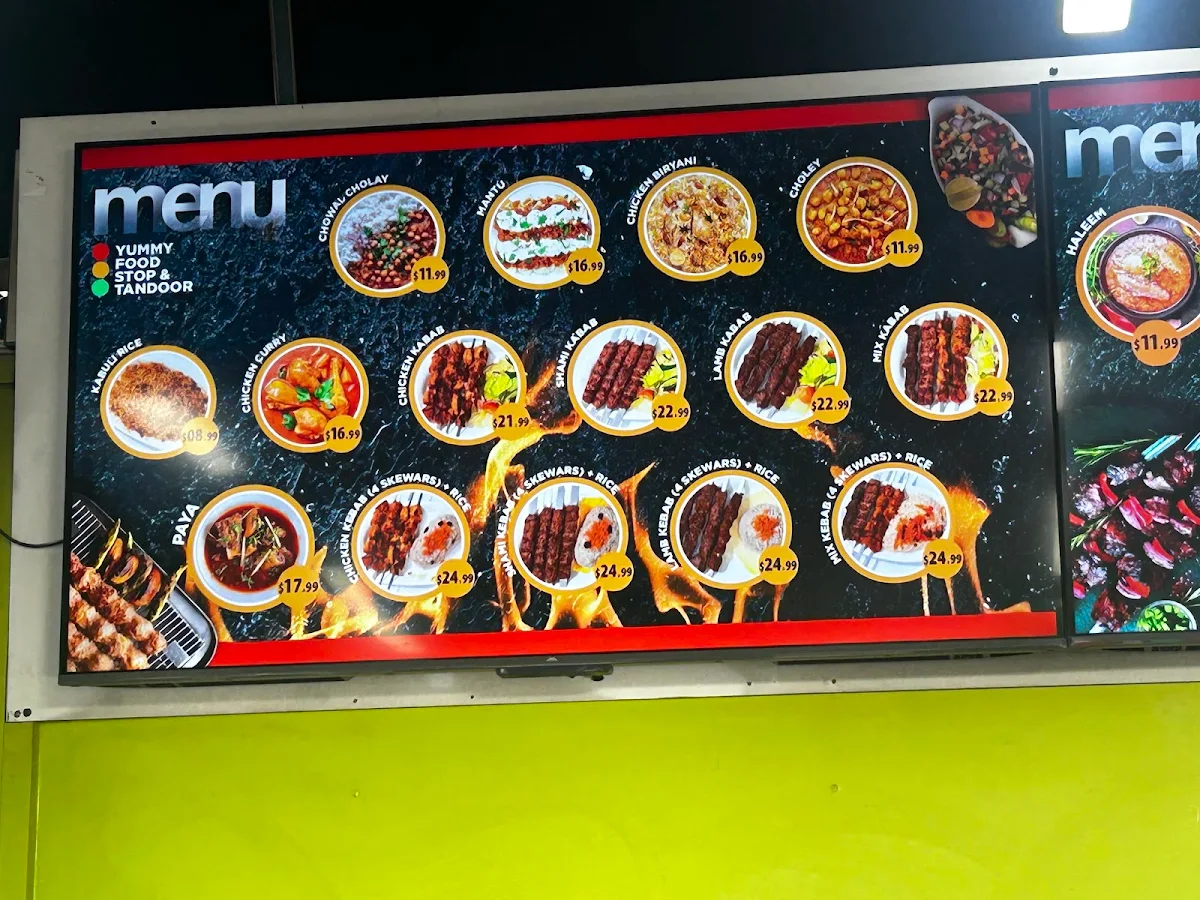 Menu, Yummy food Stop & Tandoor Cranbourne