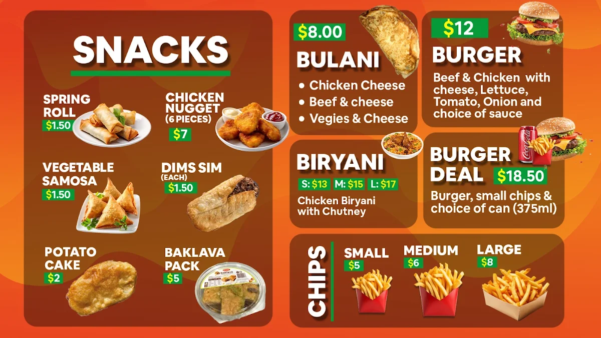 Menu, Bennet Kebab