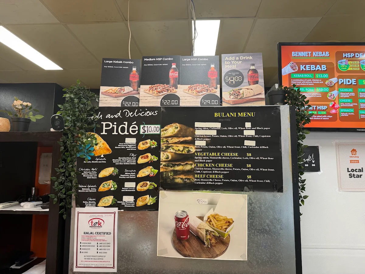 Menu, Bennet Kebab