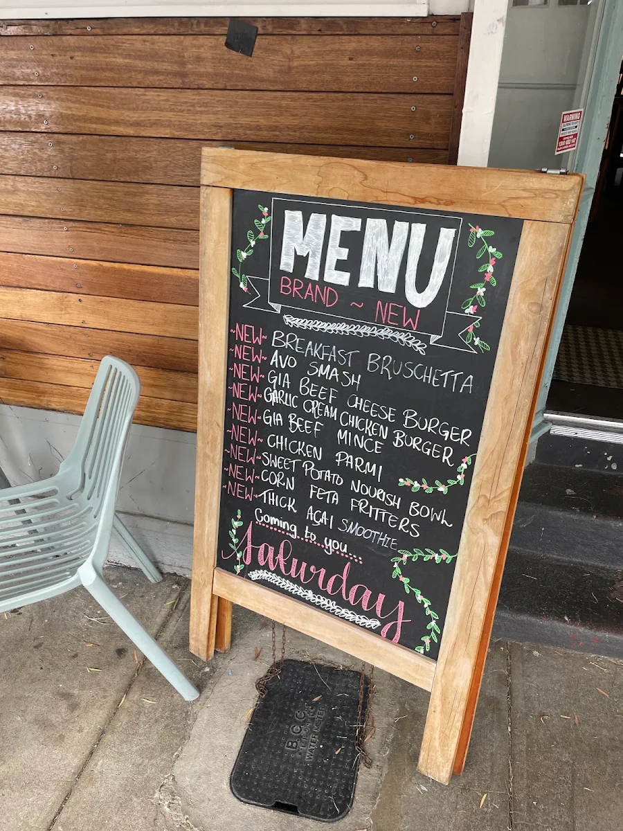 Menu, Cafe Gia