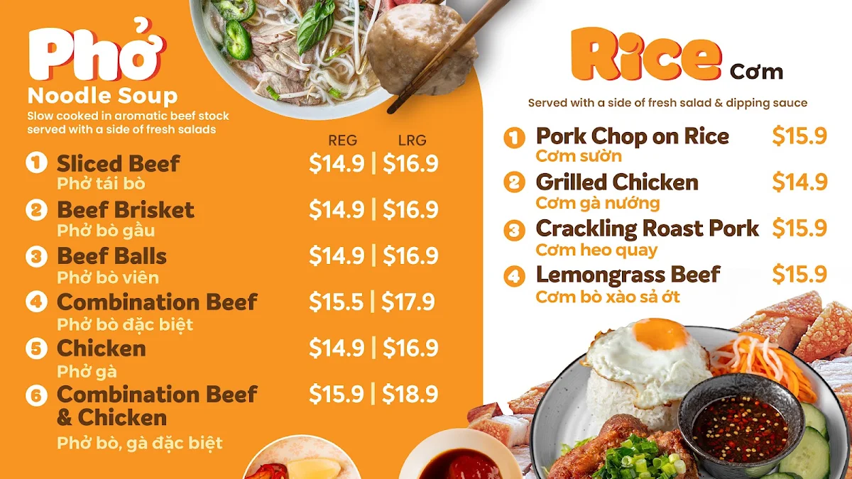 Menu, Bao Mi Templestowe Lower