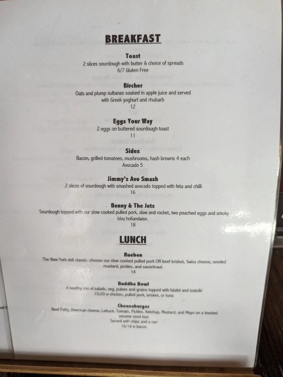 Menu, Jimmy The Saint
