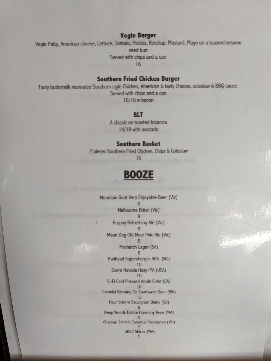 Menu, Jimmy The Saint