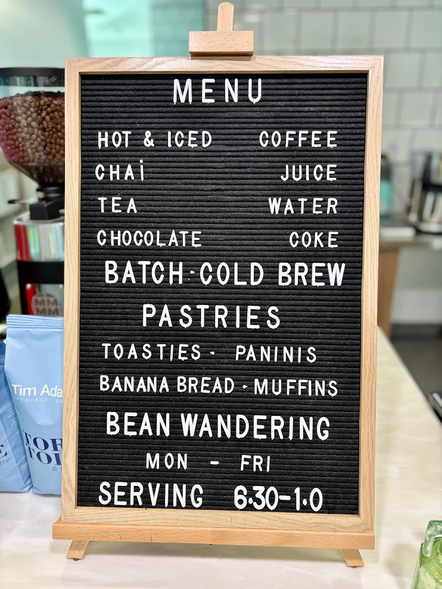Menu, Bean Wandering - Milton Green
