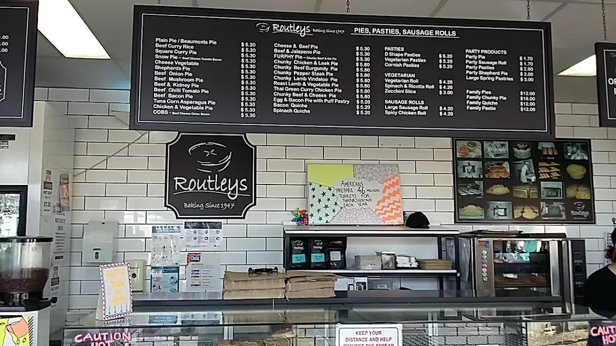 Menu, Routleys Bakery Torquay