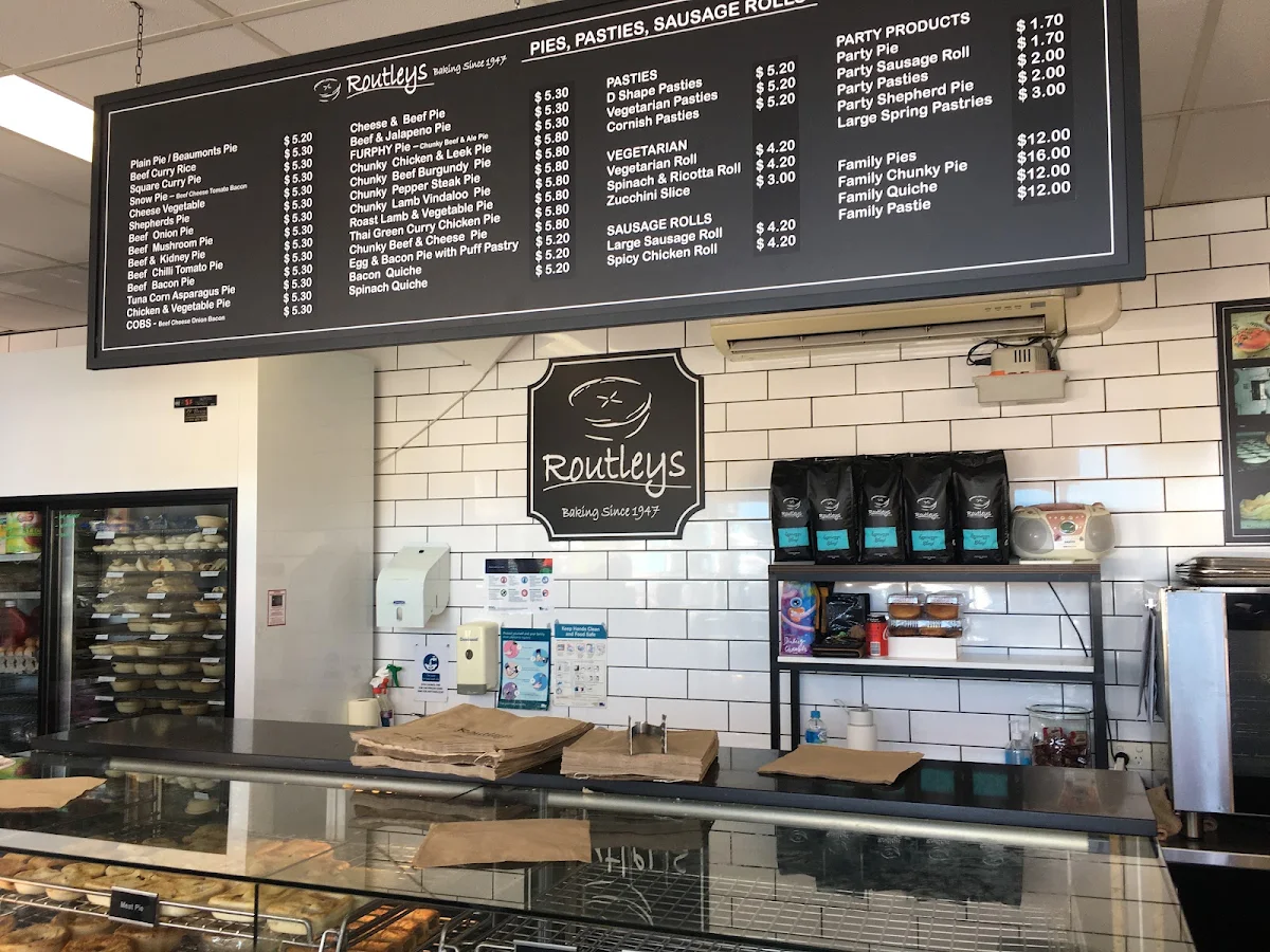 Menu, Routleys Bakery Torquay