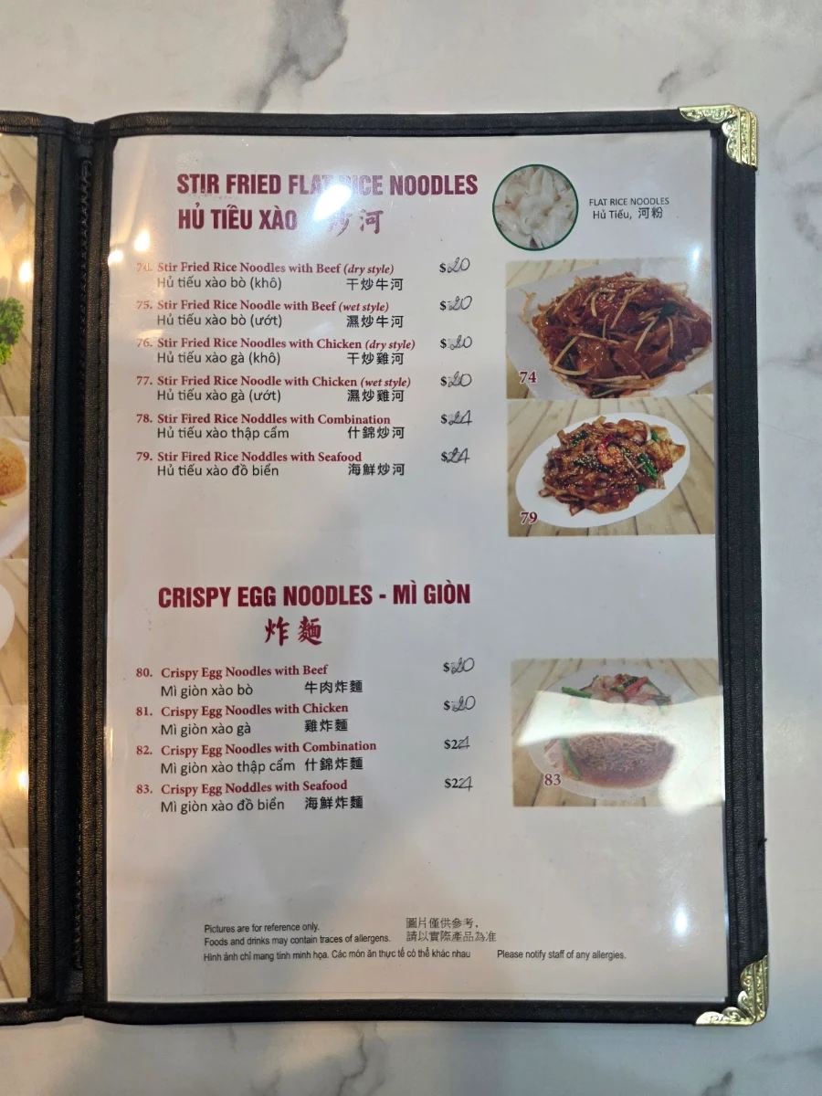 Menu, Han Ky Restaurant