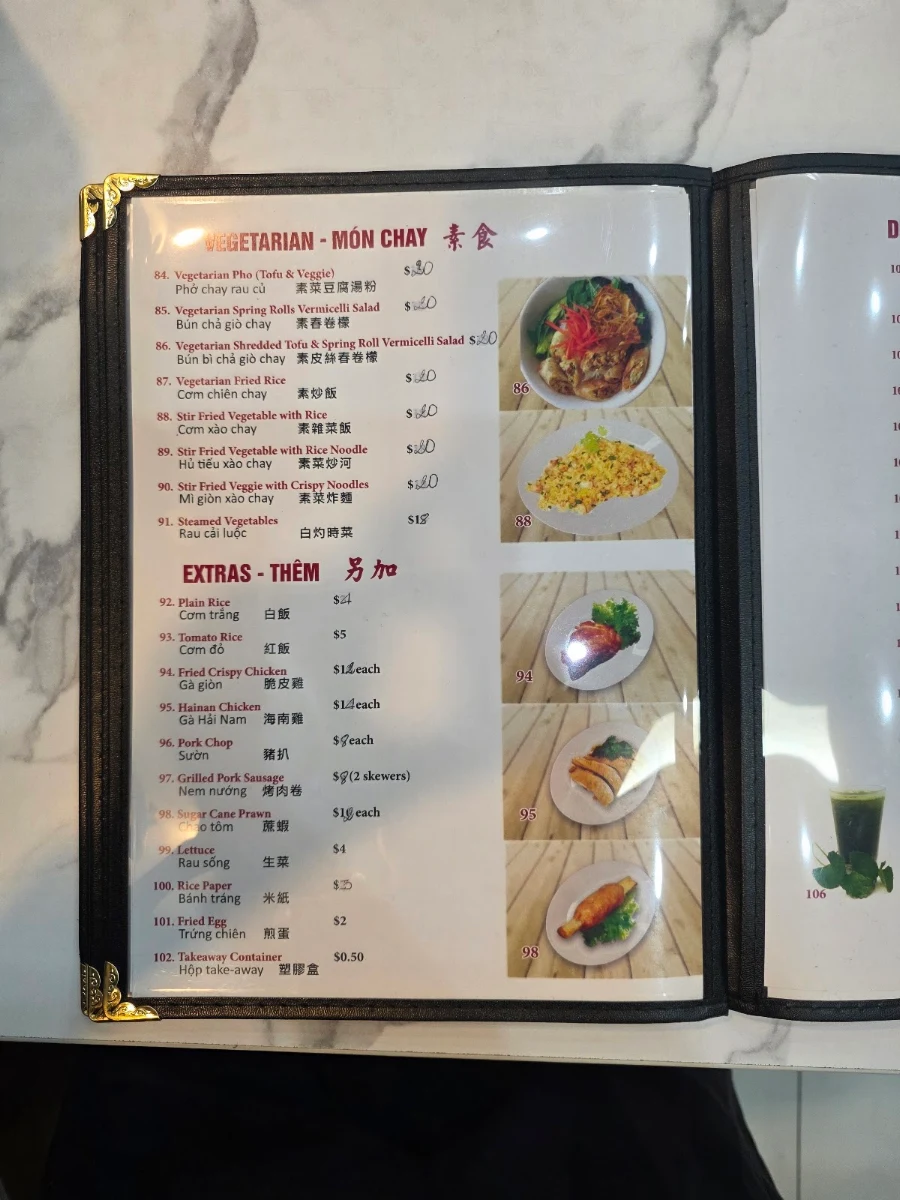 Menu, Han Ky Restaurant