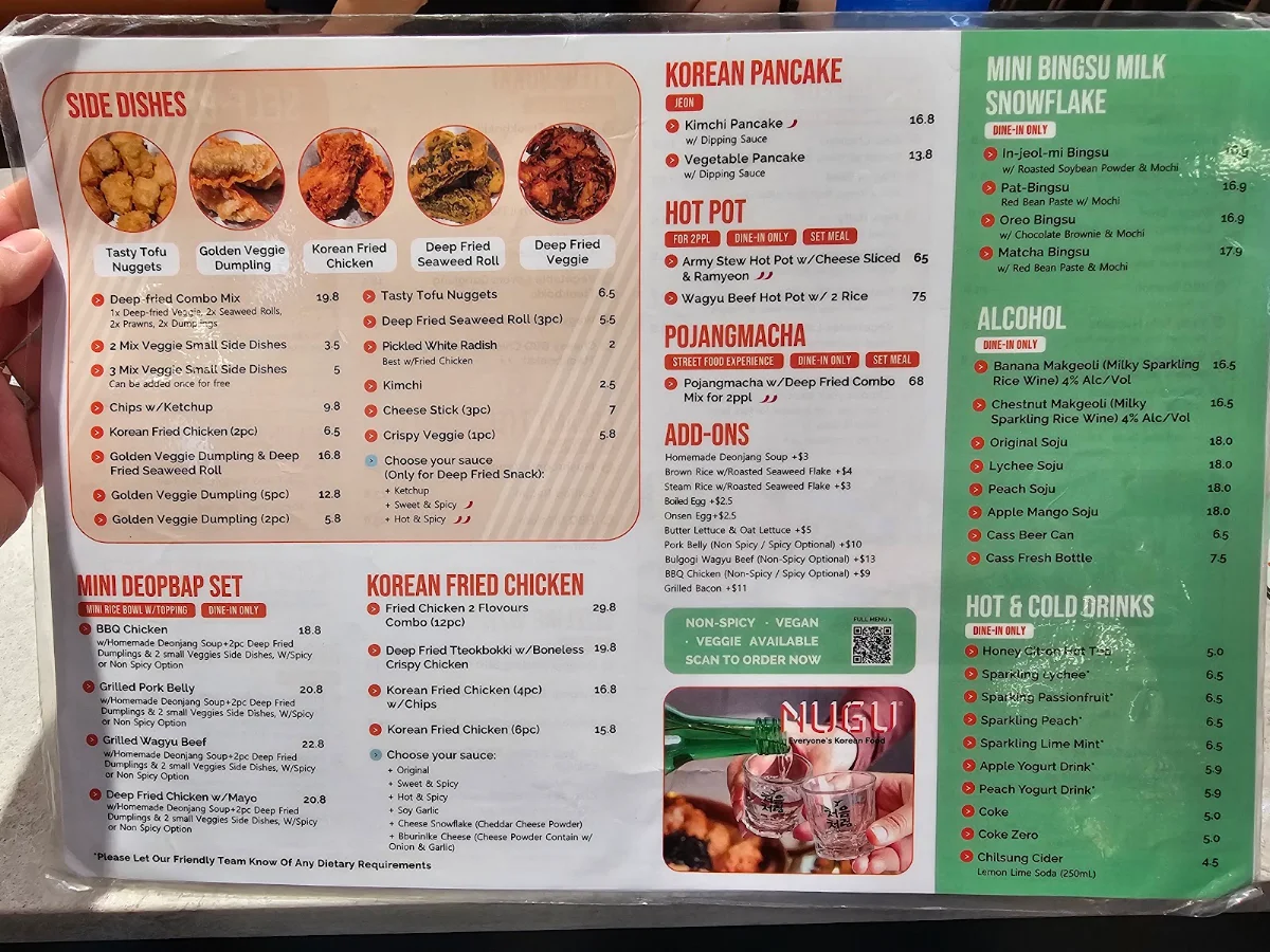 Menu, Nugu