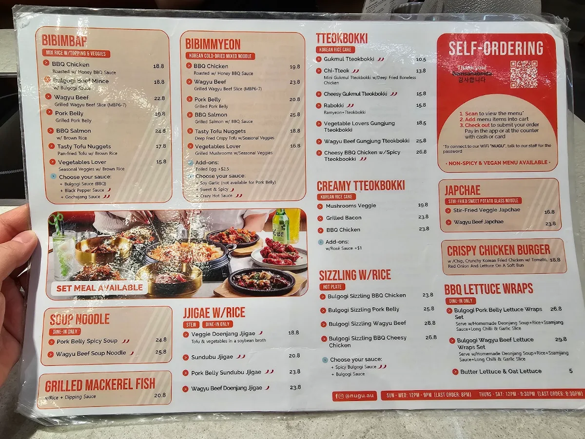 Menu, Nugu