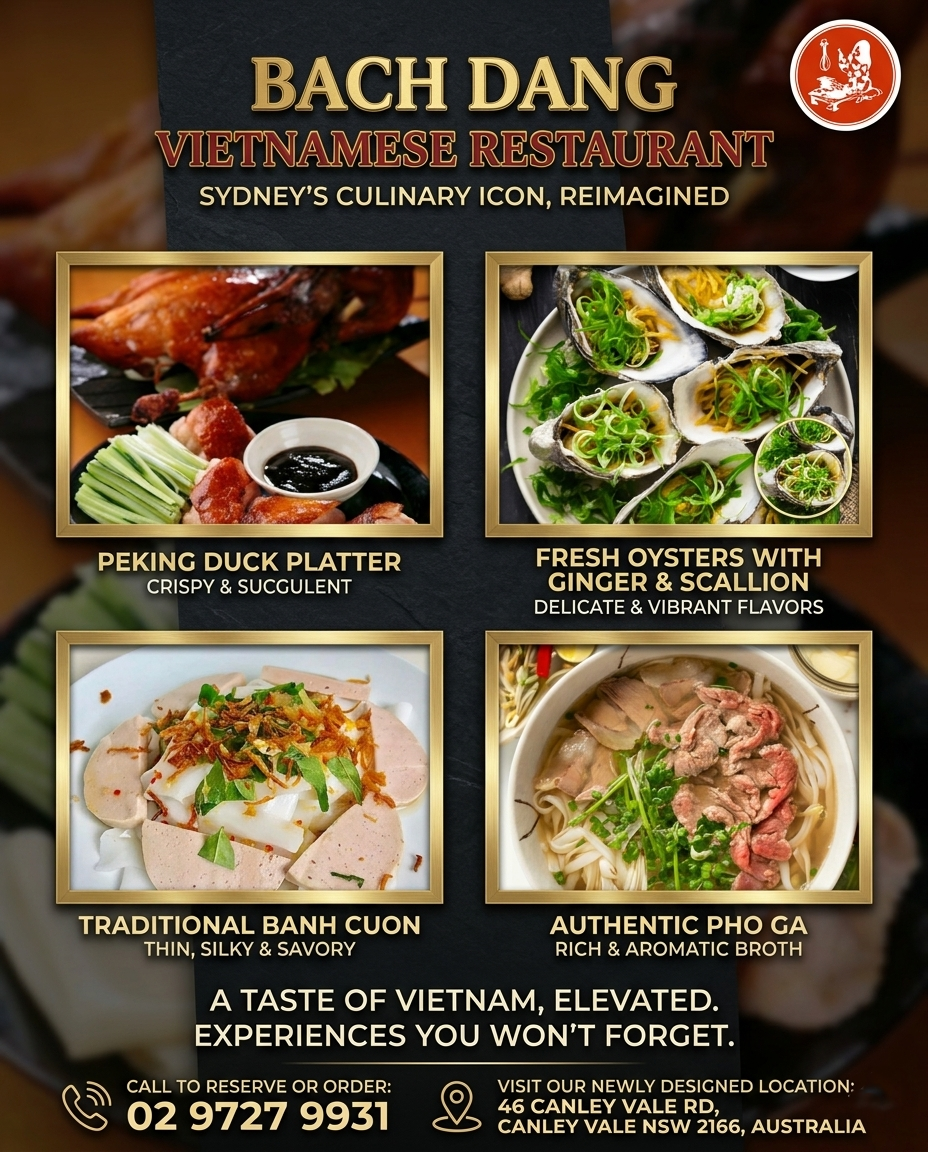 Menu, Bach Dang Restaurant