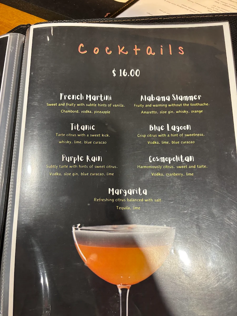 Menu, Jimmy D's Grill & Bar