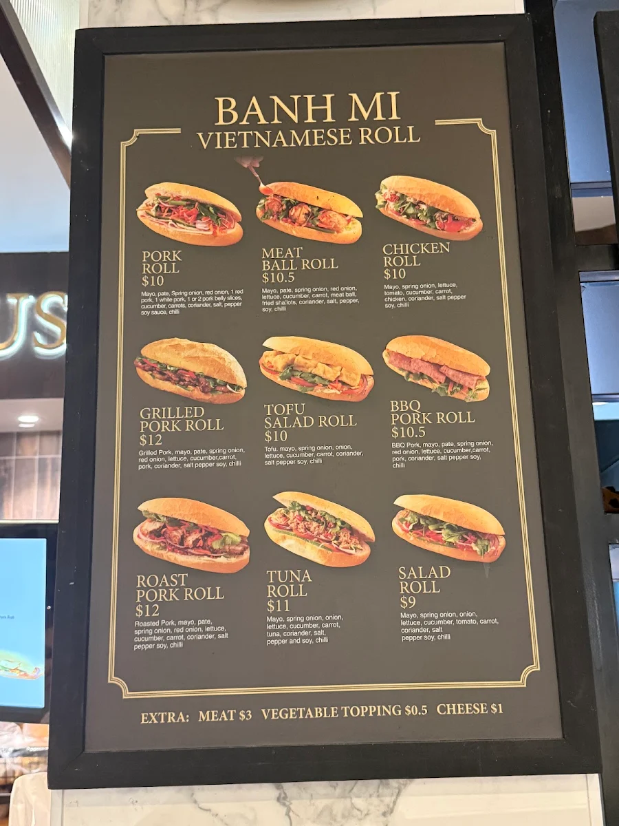 Menu, Vina Bakehouse Chatswood