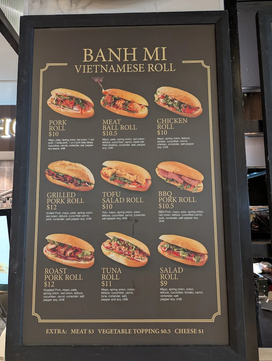 Menu, Vina Bakehouse Chatswood
