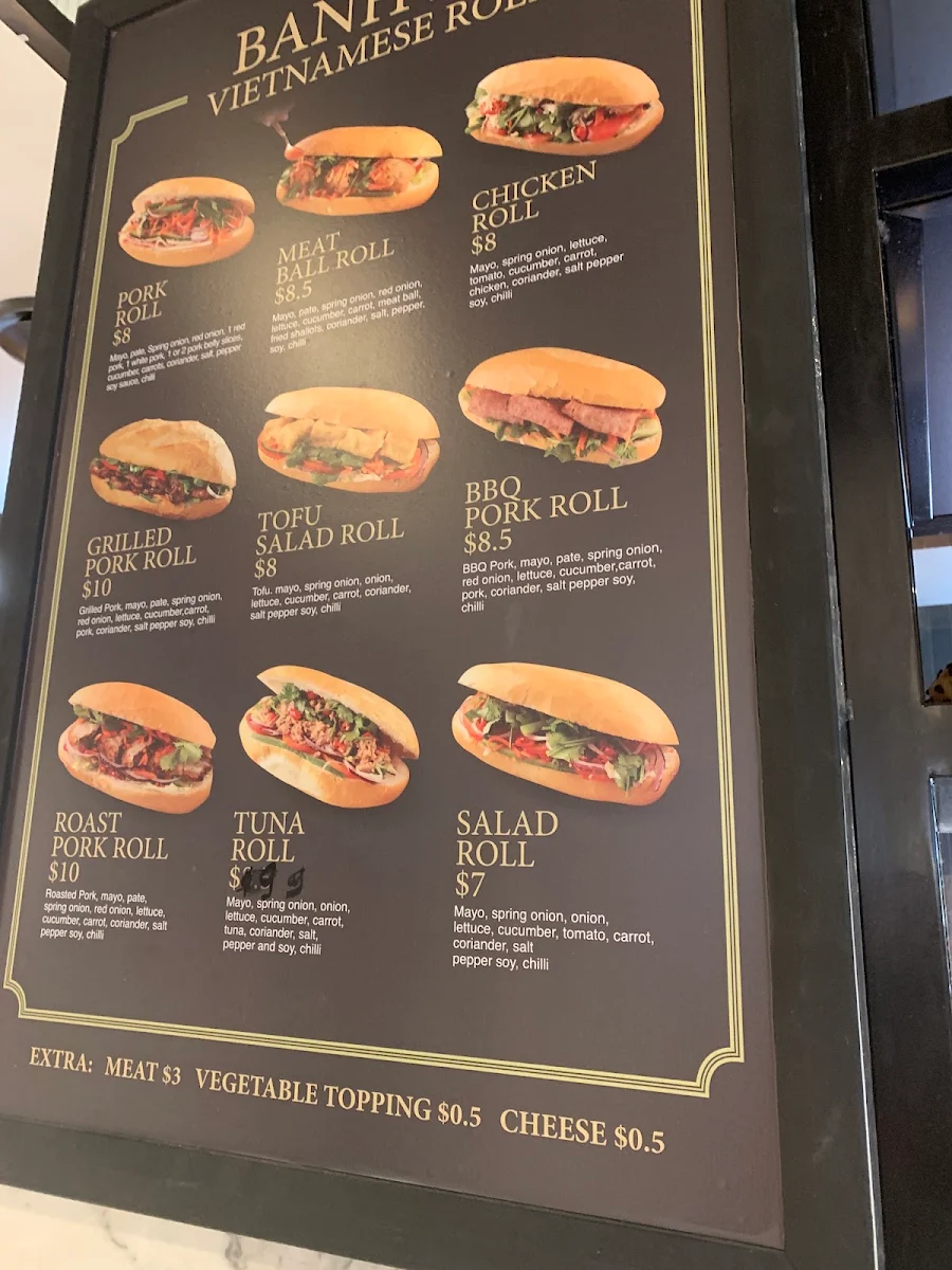 Menu, Vina Bakehouse Chatswood