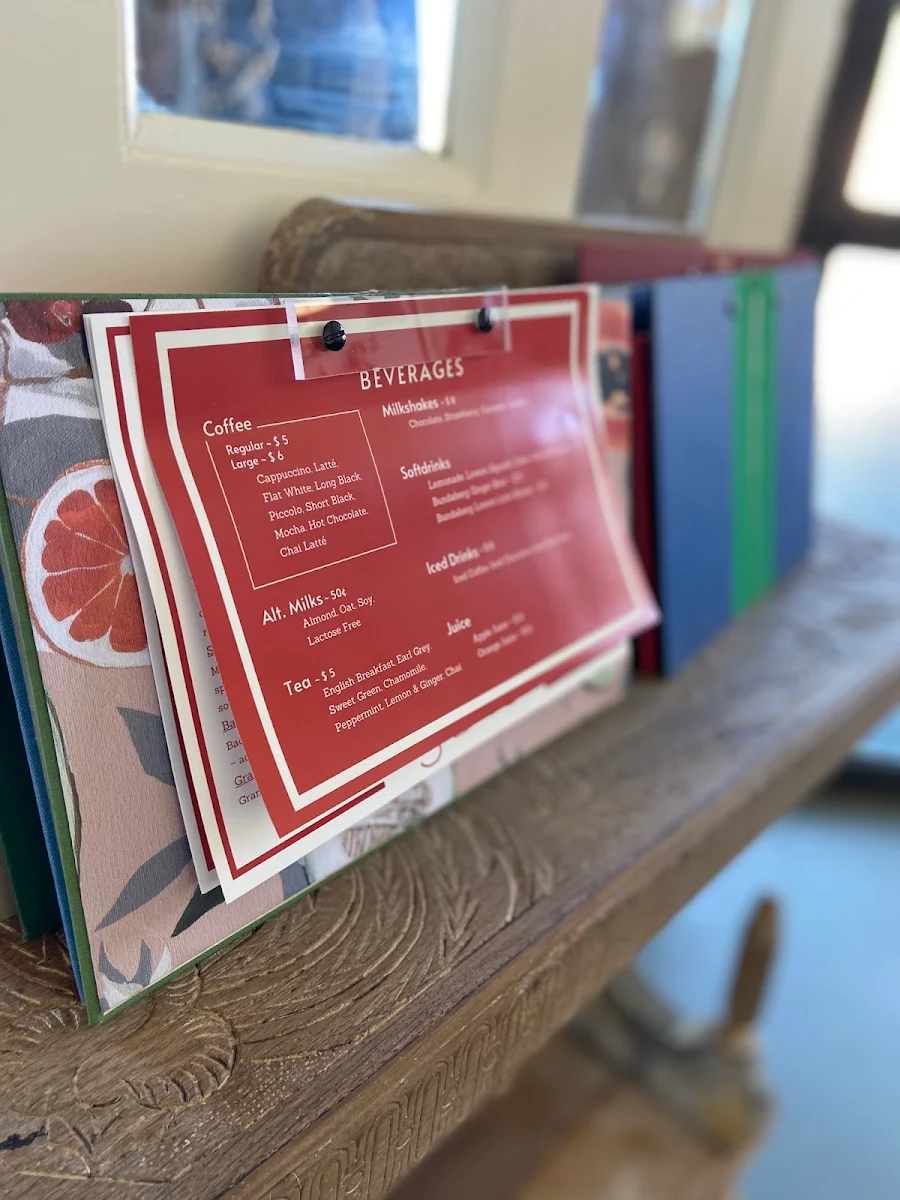 Menu, Salters Canberra