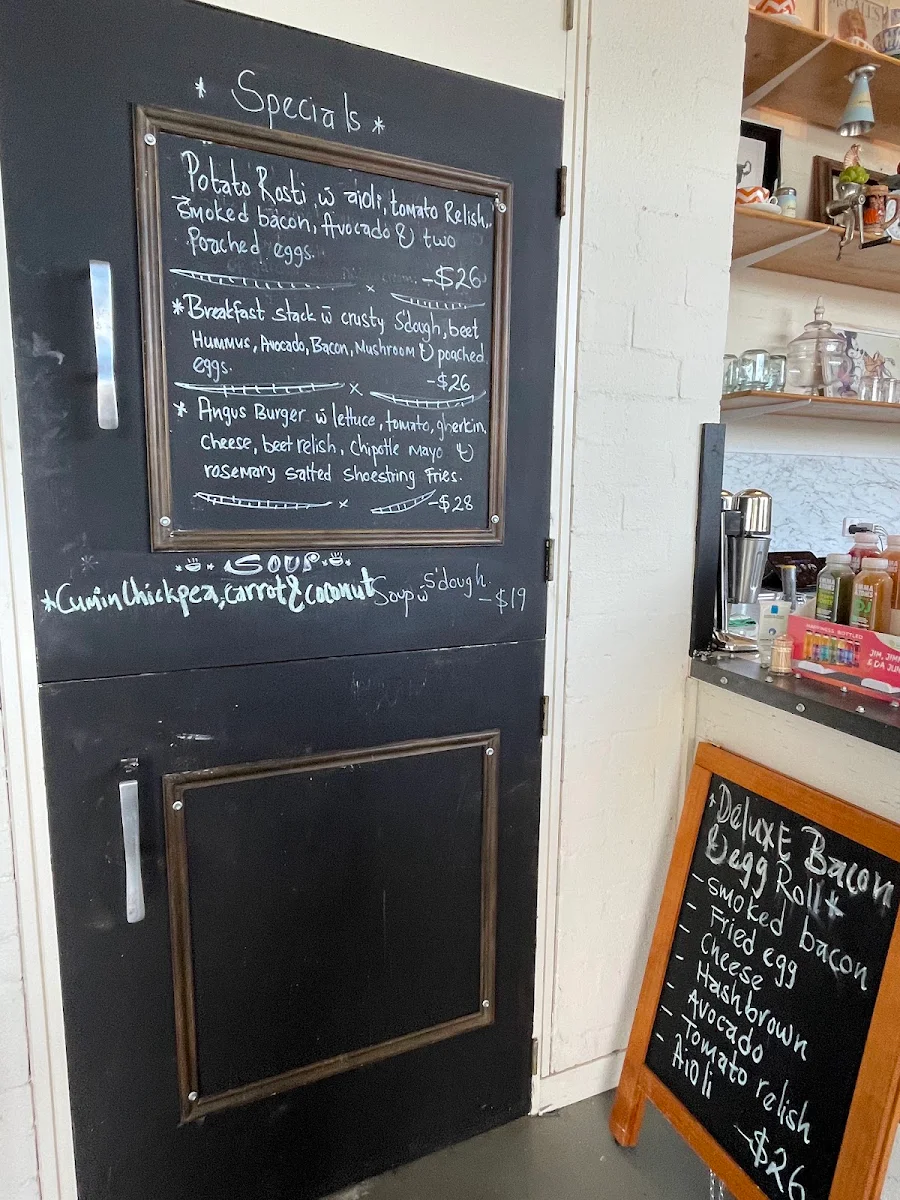 Menu, Salters Canberra