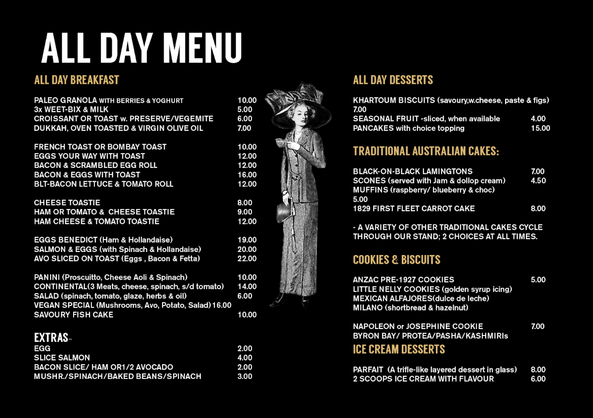 Menu, Little Picture Cafe