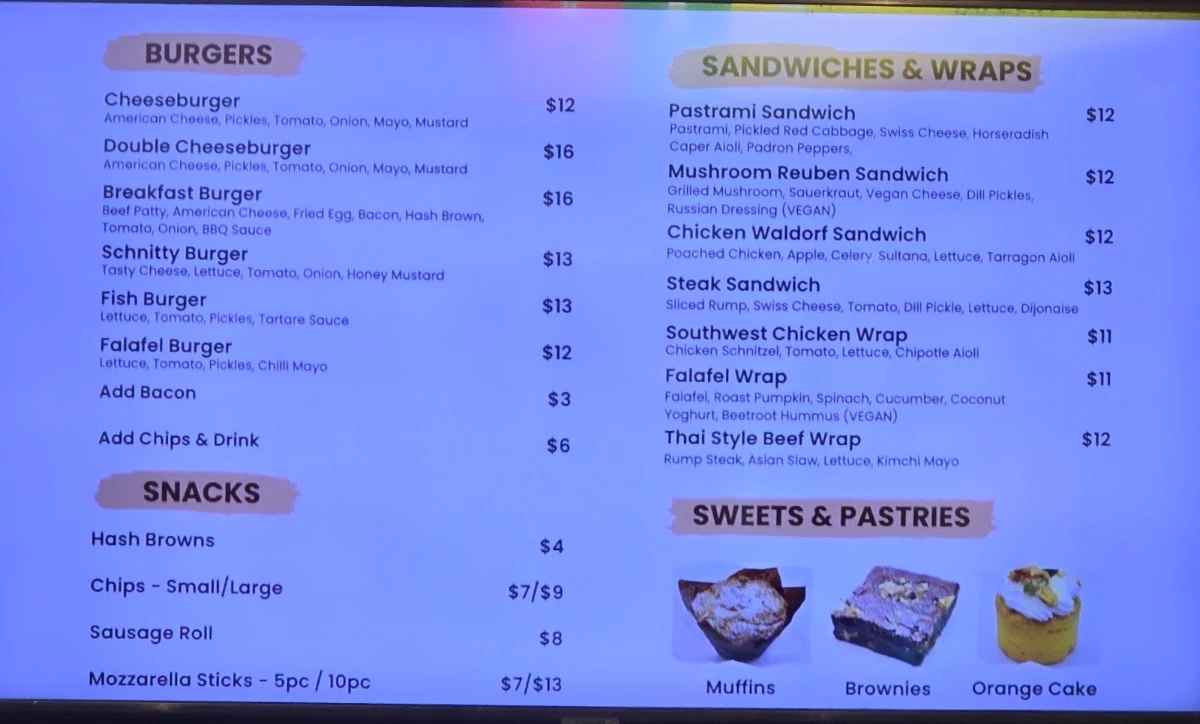 Menu, Cafe Coci Nero