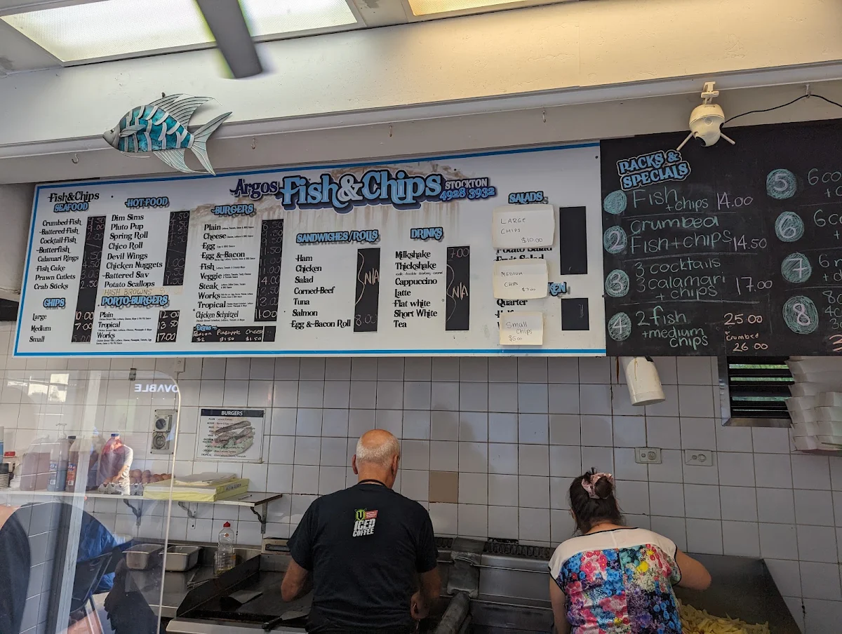 Menu, Argos Fish & Chips