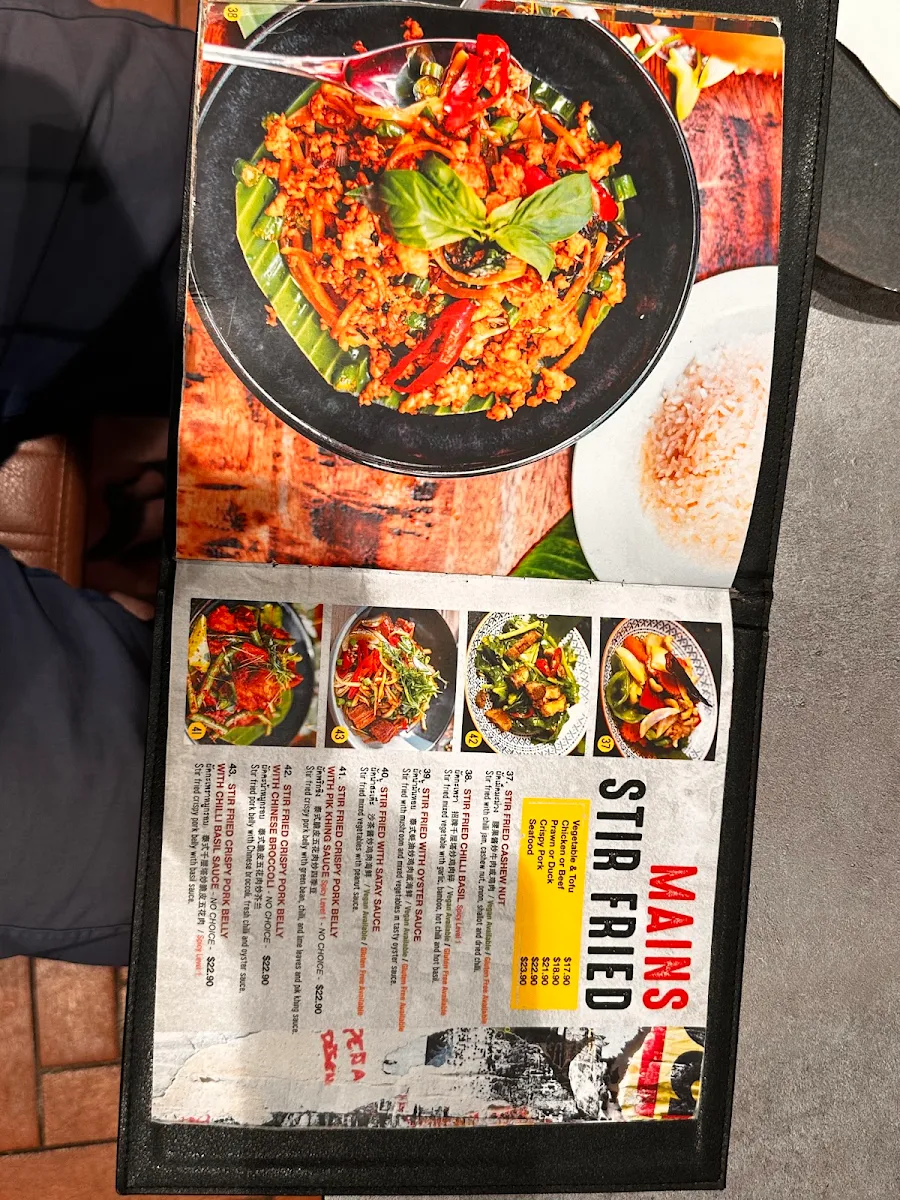 Menu, Thai Thae Hurstville rooftop Westfield
