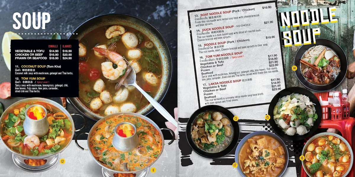 Menu, Thai Thae Hurstville rooftop Westfield