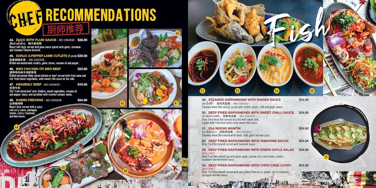 Menu, Thai Thae Hurstville rooftop Westfield