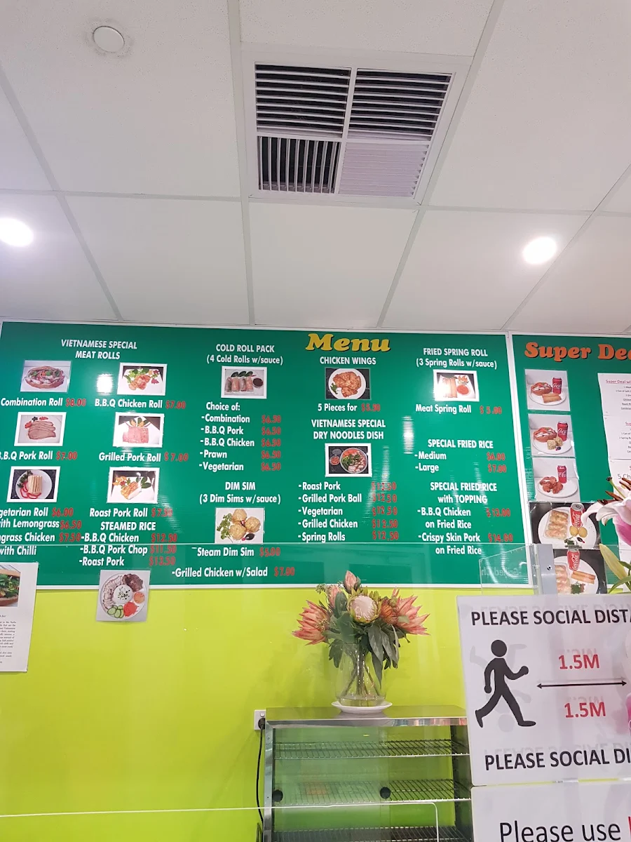 Menu, Sunshine Snack Bar