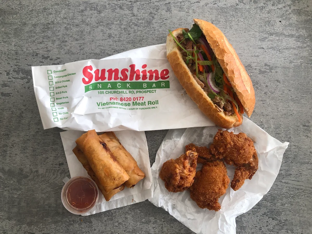 Menu, Sunshine Snack Bar