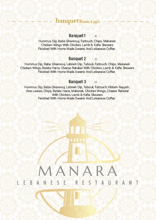 Menu, Manara