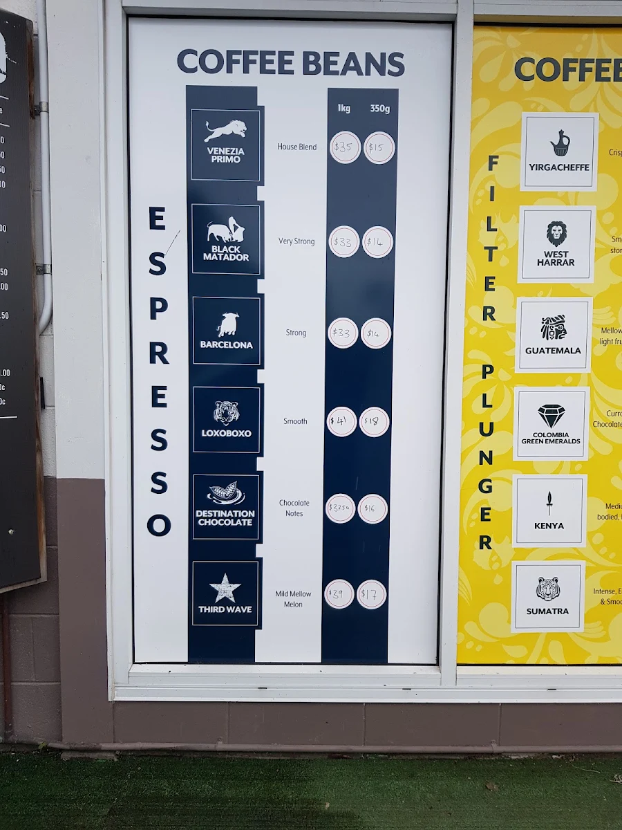 Menu, Good Morning Coffee Trader