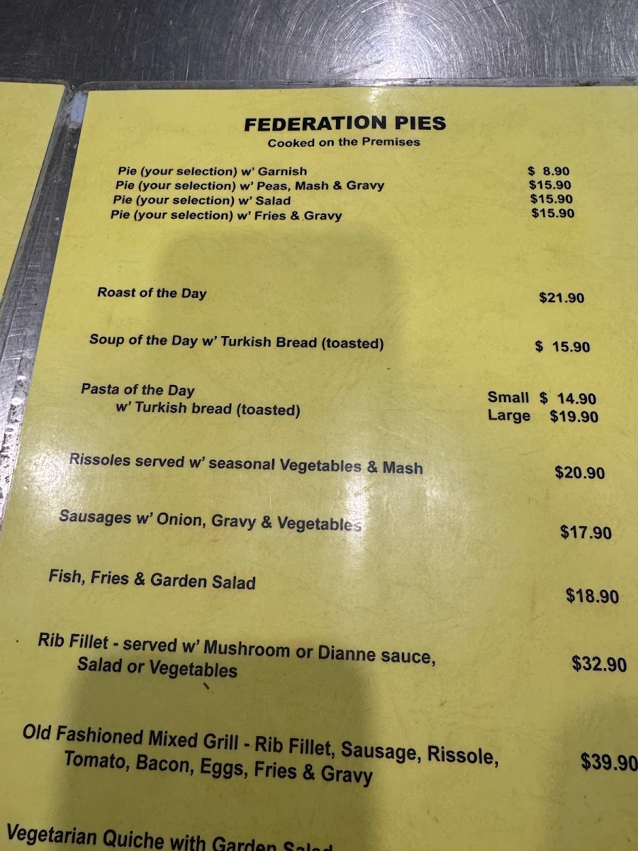 Menu, Kitchen Garden