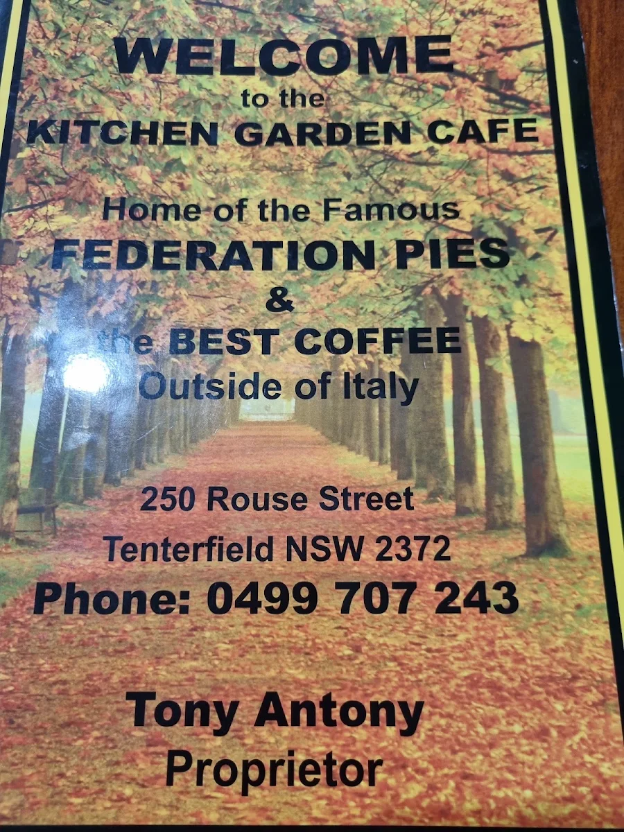 Menu, Kitchen Garden