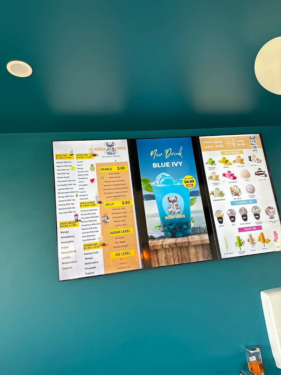 Menu, BOBA VIBES