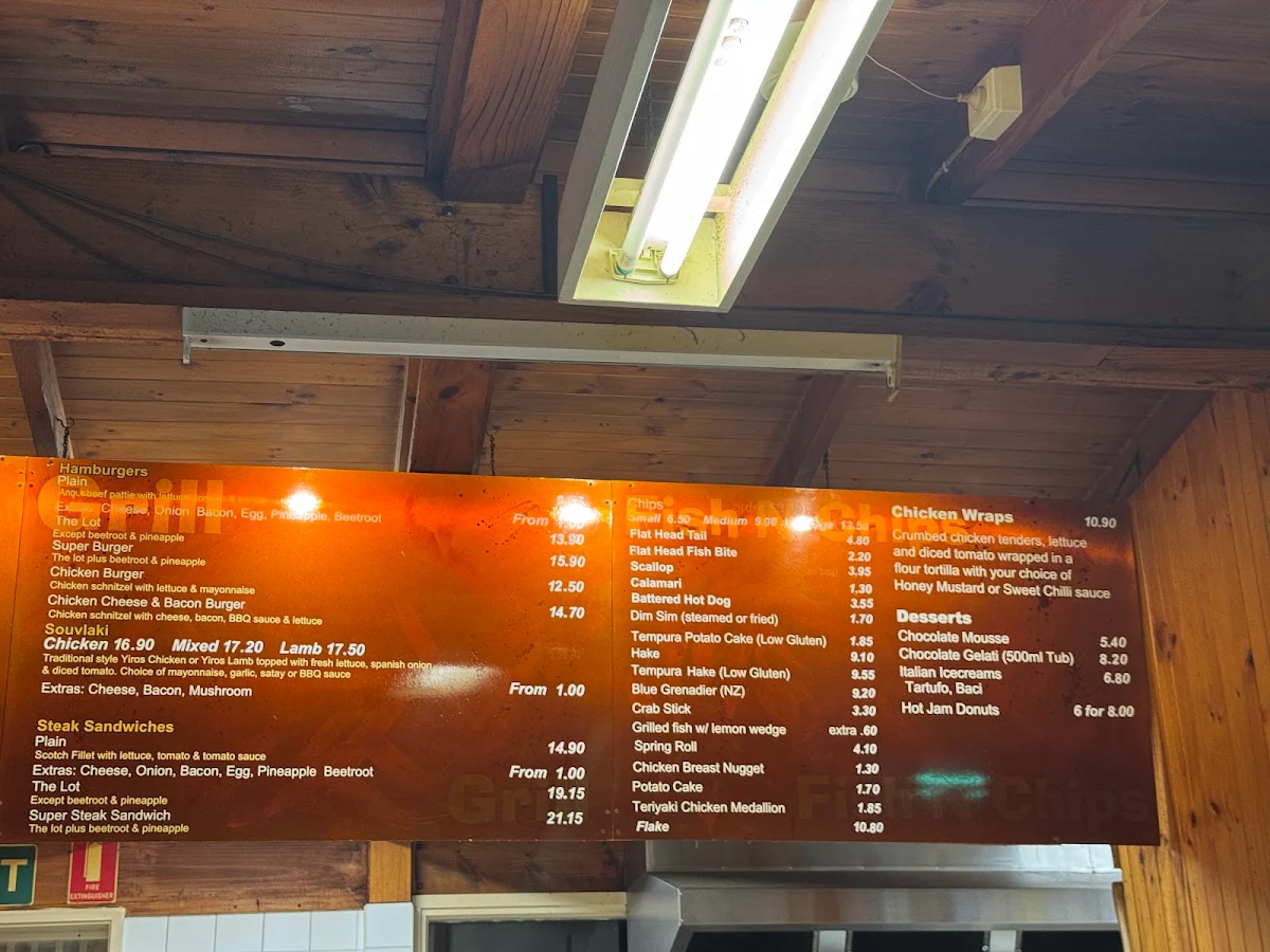 Menu, Log Cabin Pizza