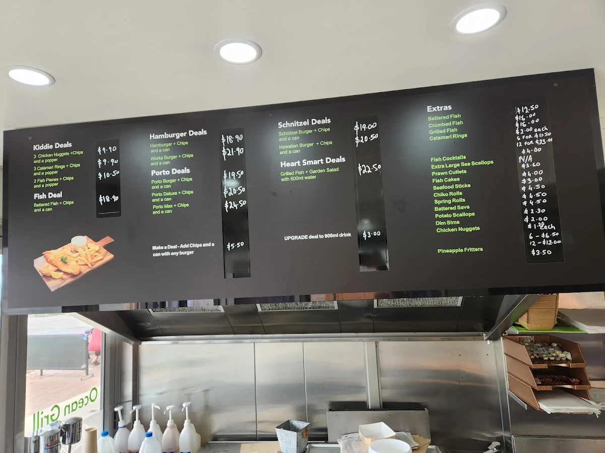 Menu, Ocean Grill on the Bay
