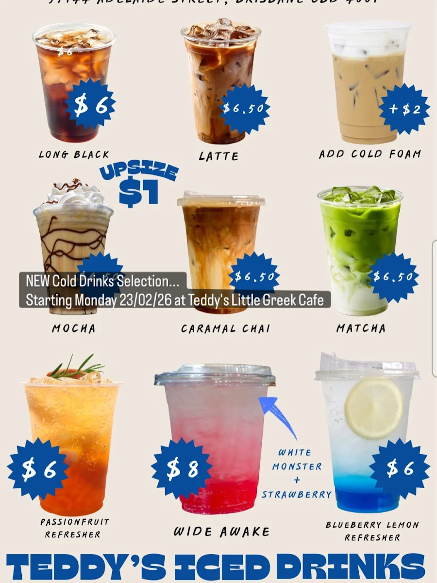 Menu, Teddy's Little Greek Cafe