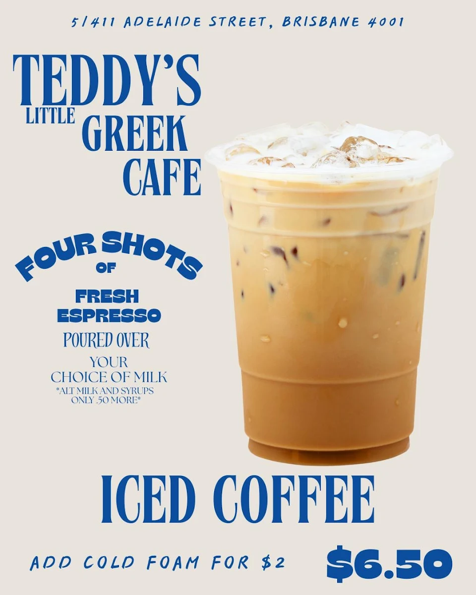 Menu, Teddy's Little Greek Cafe