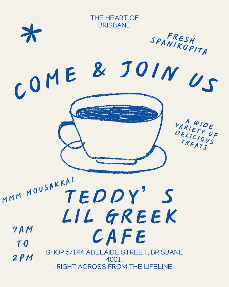 Menu, Teddy's Little Greek Cafe