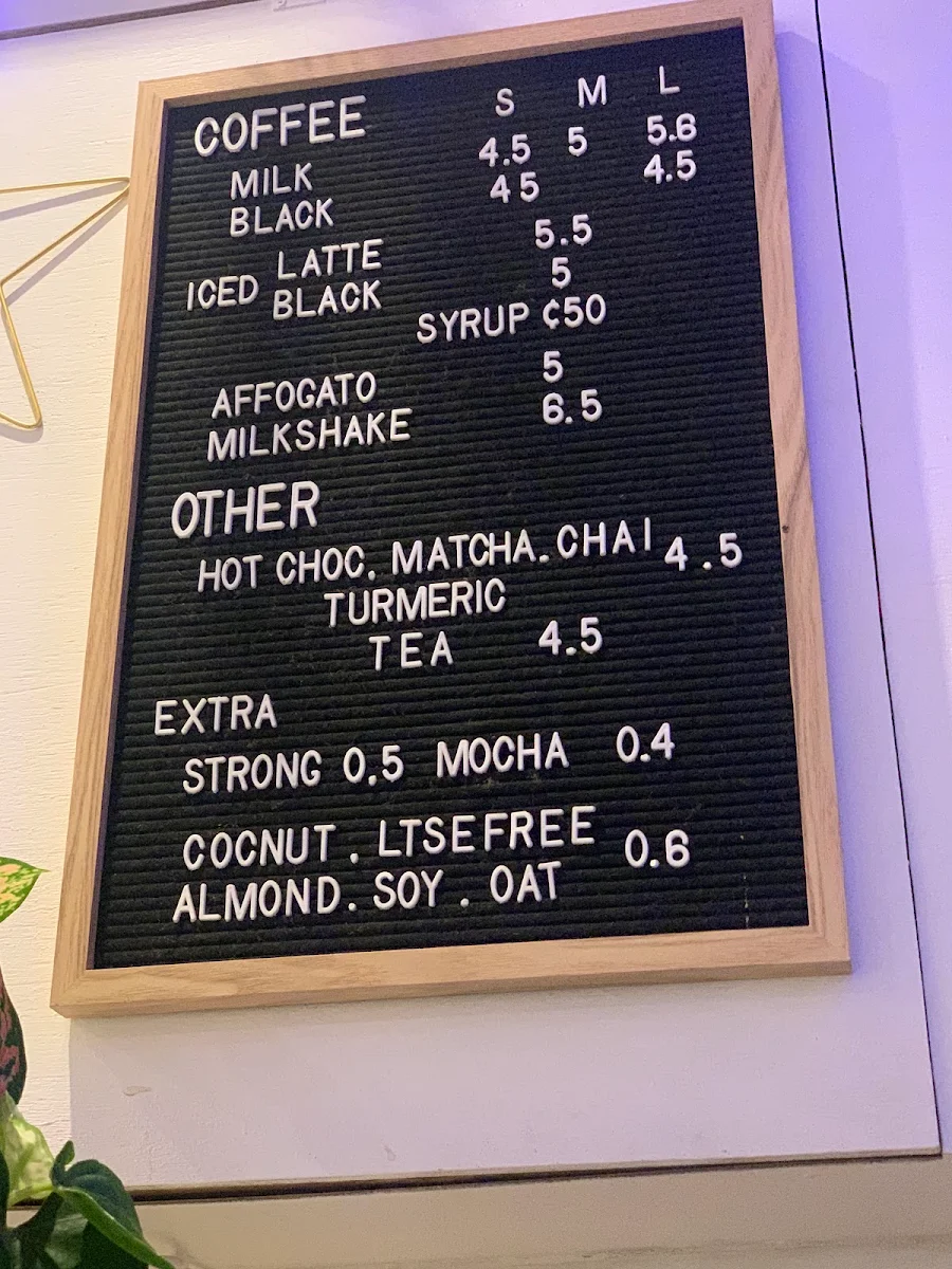 Menu, The Alley Edition