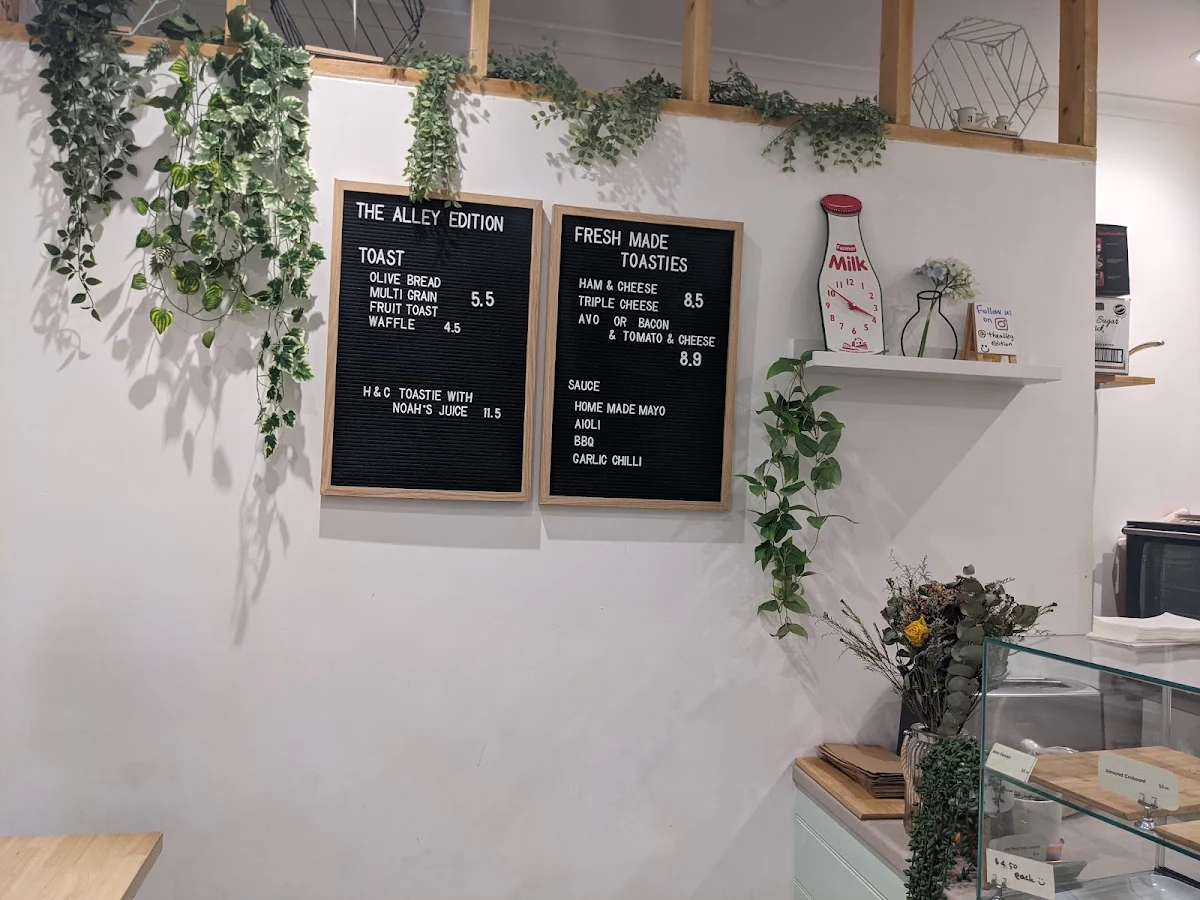 Menu, The Alley Edition