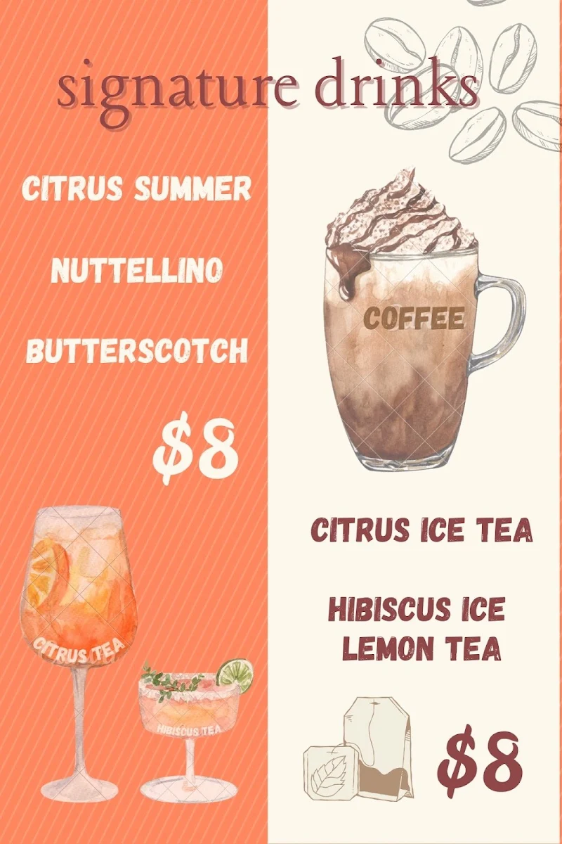 Menu, SELAH cafe