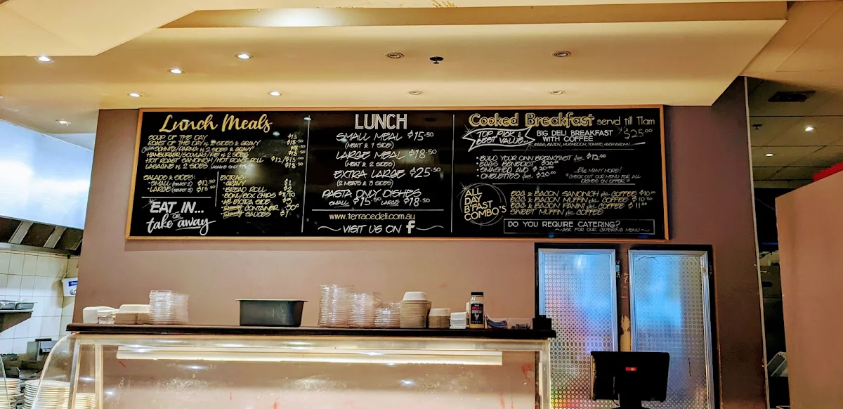 Menu, Terrace Deli Cafe & Corporate Office Catering Melbourne