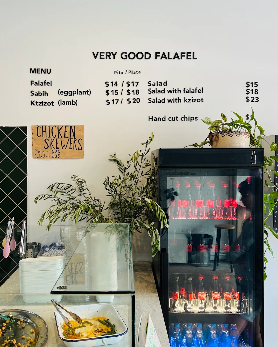 Menu, Very Good Falafel